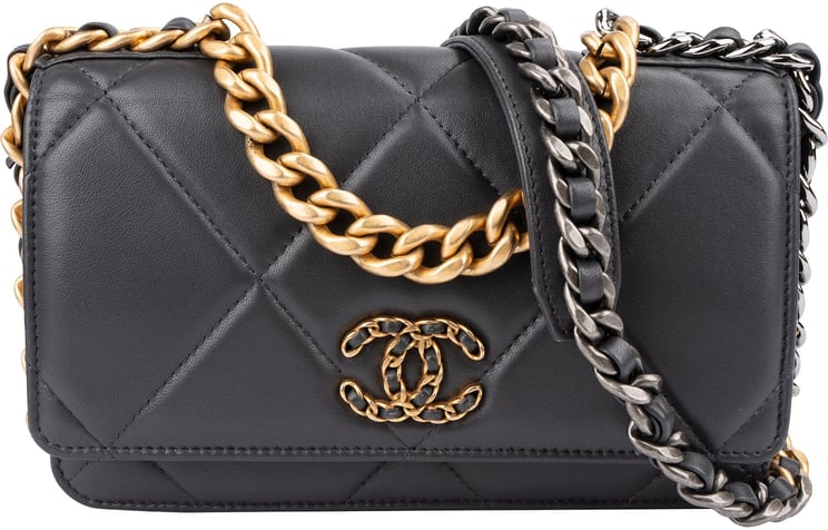 Chanel Chanel 19 Quilted Lambskin Chanel Wallet On Chain Crossbody Bag