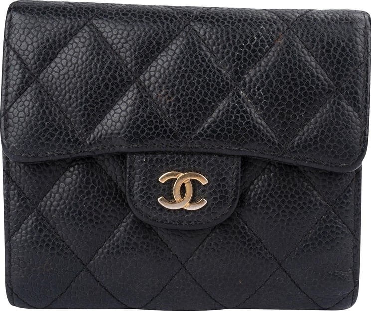 Chanel Chanel Quilted Caviar Leather Classic Small Flap Wallet