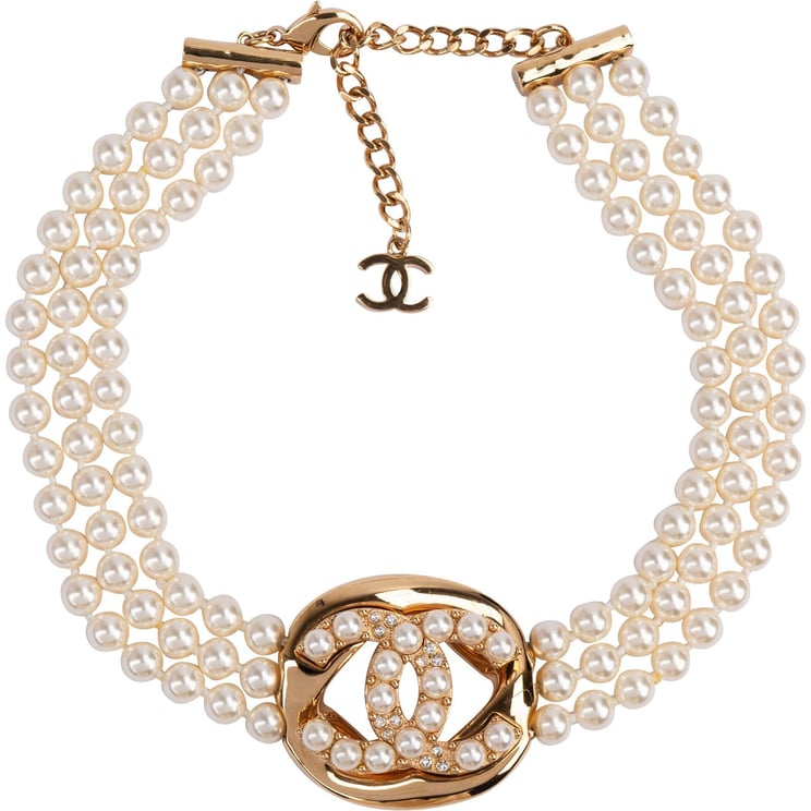 Chanel Chanel Pearl CC Choker Necklace Collier 2024