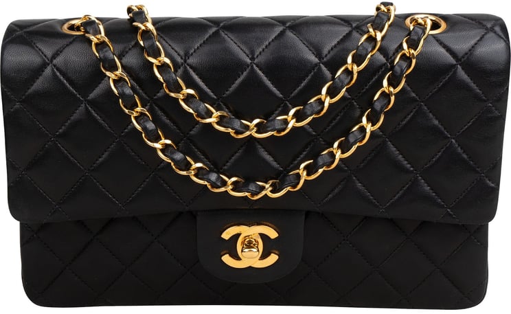 Chanel Chanel Quilted Lambskin 24K Gold Medium Double Flap Shoulder Bag