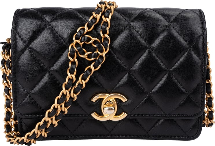 Chanel Chanel Quilted Lambskin Rectangular Wallet On Chain Crossbody Bag