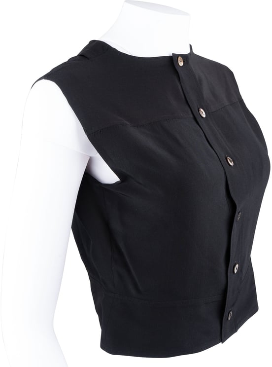 Chanel Chanel Light Black Silk Top (D38 / FR40)