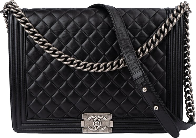 Chanel Chanel Quilted Lambskin Boy Single Flap Crossbody Bag