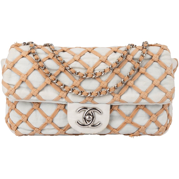Chanel Chanel Denim Canebiers Single Flap Crossbody Bag