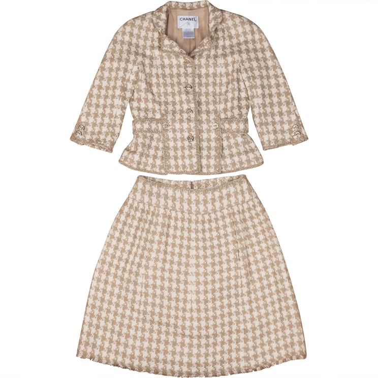 Chanel Chanel Silk Tweed Jacket Costume set (D36-38 / FR38-40)