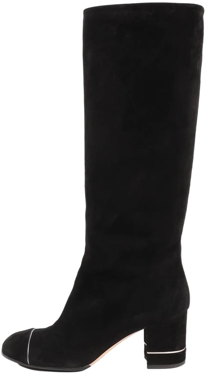 Chanel Chanel Coco Mark 16B Suede Long Boots in Black G32122, Size 39 EU