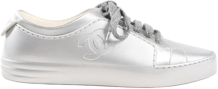 Chanel Chanel Coco Mark Rubber Sneakers in Silver G32719, Size 38 EU
