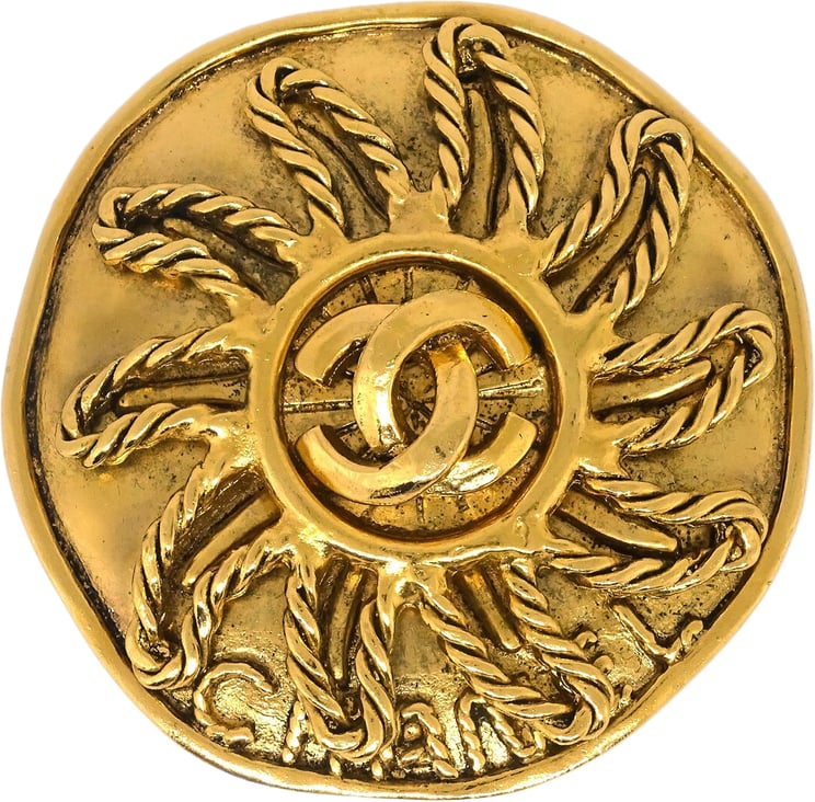 Chanel Chanel Vintage Round CC Sun Metal