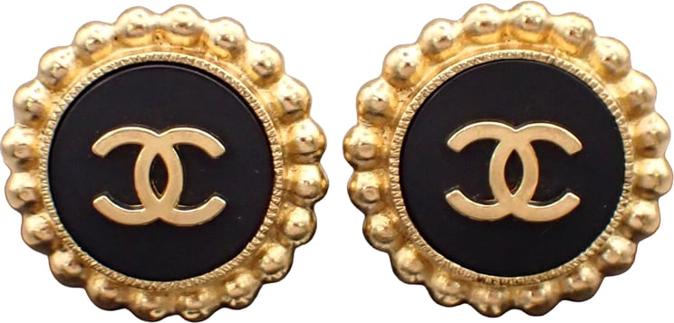 Chanel Chanel CC Round Earrings Metal