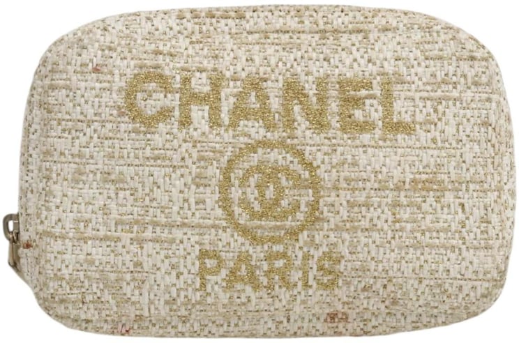 Chanel Chanel Deauville Curvy Cosmetic Pouch Tweed