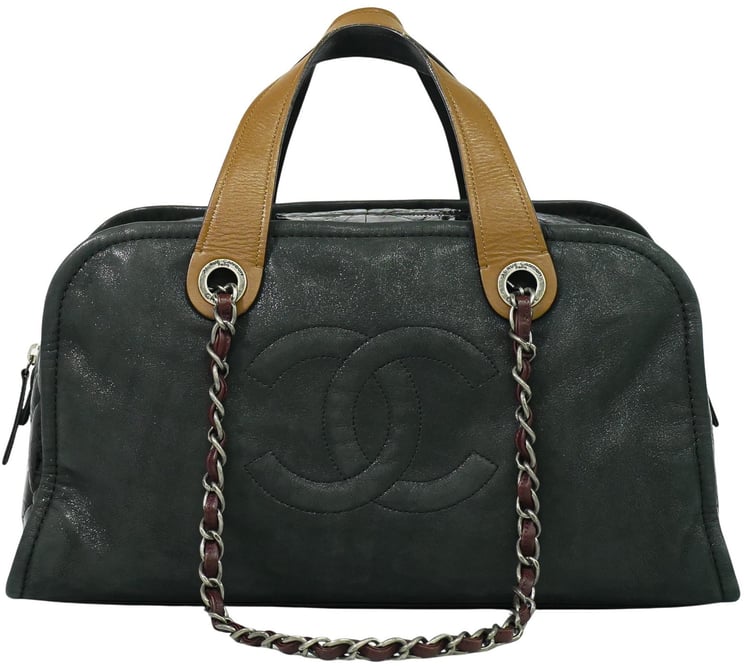 Chanel Chanel In the Mix Timeless Bowler Bag Iridescent Calfskin and Quilted Glazed Calfskin Large