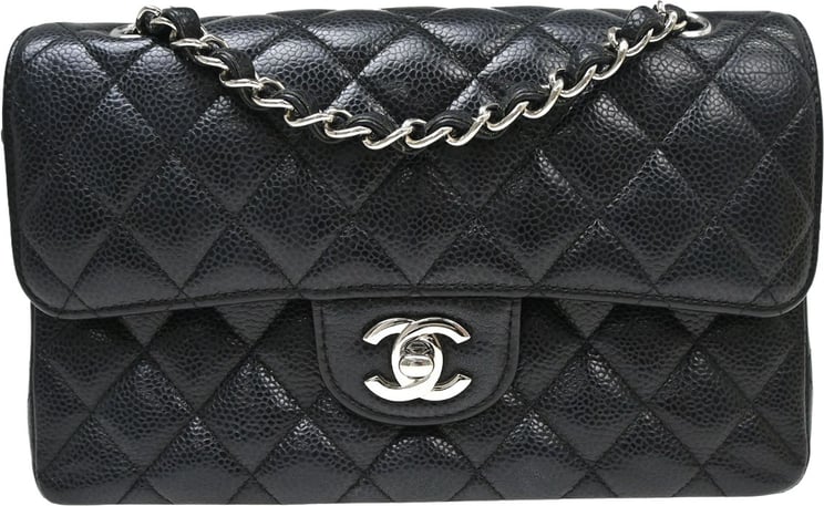 Chanel Chanel Vintage Classic Double Flap Bag Quilted Caviar Small