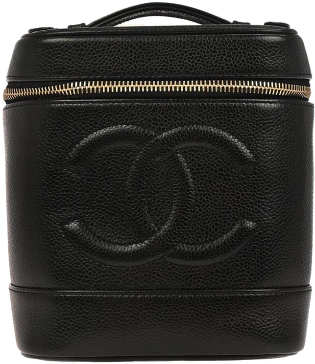 Chanel Chanel Vintage Timeless Cosmetic Case Caviar Medium