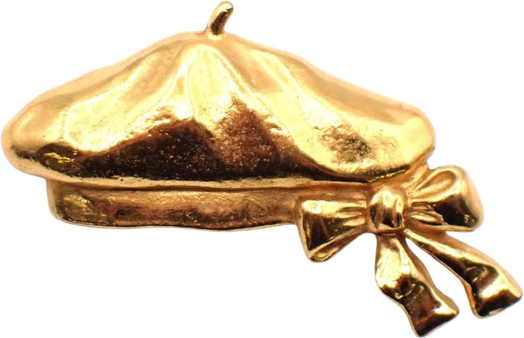 Chanel Chanel Beret Hat Brooch Gold Plated