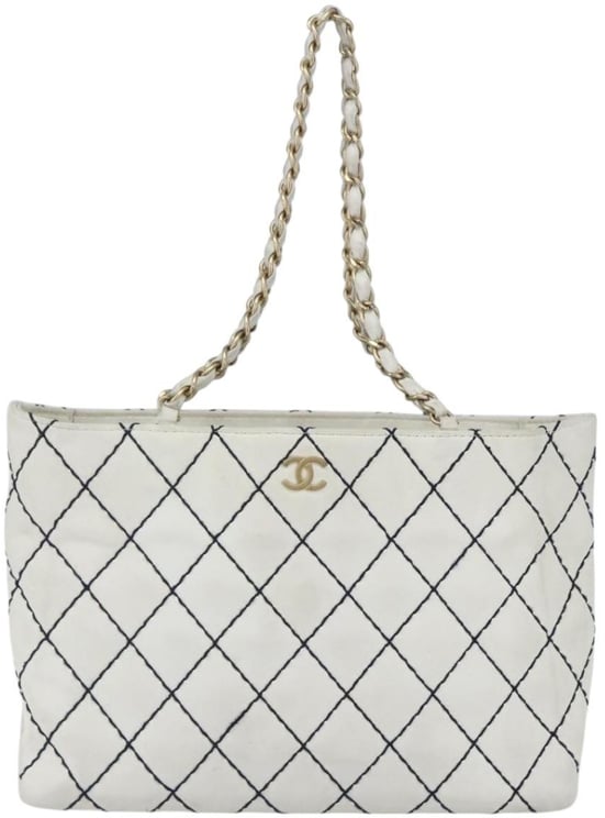 Chanel Chanel Surpique Chain Tote Quilted Leather Medium