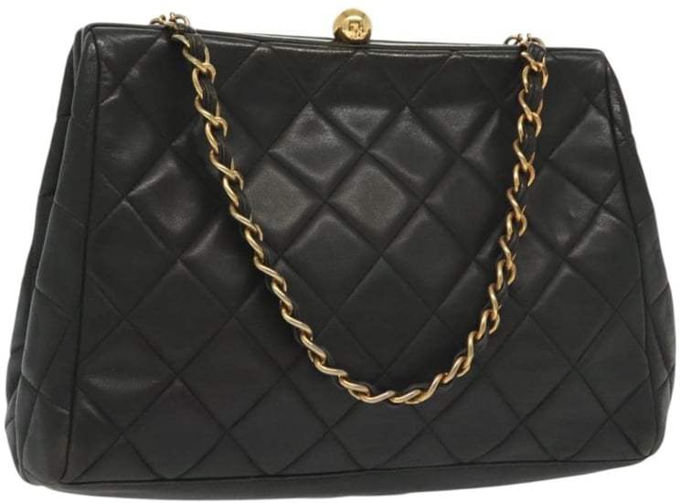 Chanel Chanel Vintage Chain Frame Bag Quilted Lambskin Medium