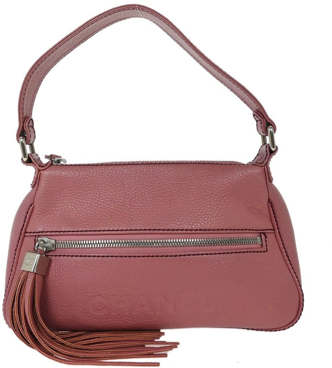 Chanel Chanel Lax Front Zip Bag Pebbled Leather Small