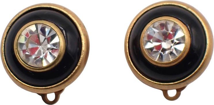 Chanel Chanel Vintage Logo Round Clip-On Earrings Metal