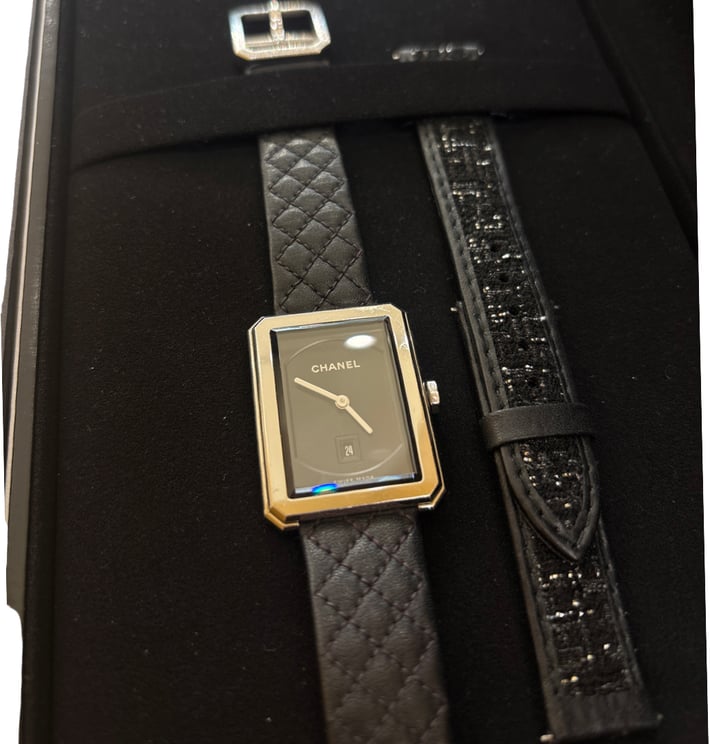 Chanel Chanel Boy·Friend Quartz Stainless Steel and Quilted Leather 27