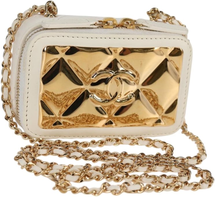 Chanel Chanel CC Zip Around Clutch with Chain Quilted Metal and Lambskin Small