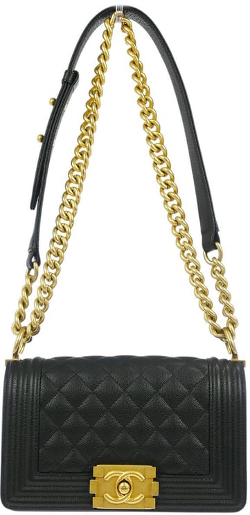 Chanel Chanel Boy Flap Bag Quilted Caviar Small