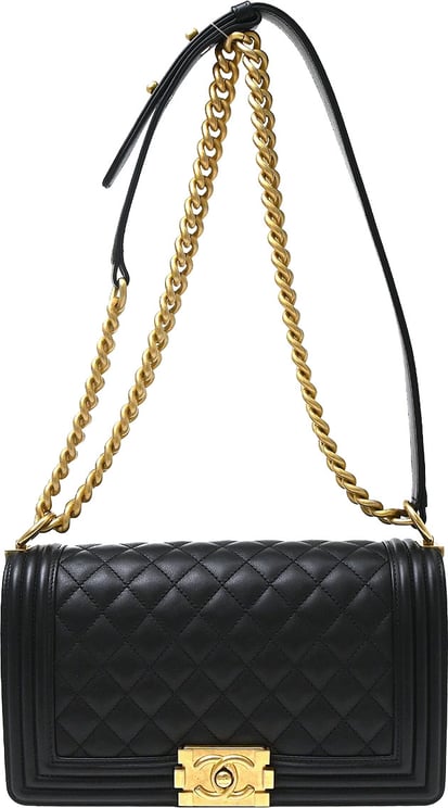 Chanel Chanel Boy Flap Quilted Calfskin Old Medium