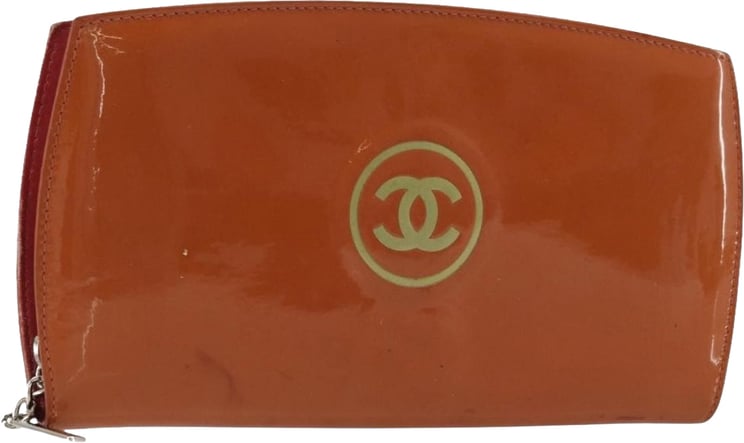 Chanel Chanel CC Logo Zip Around Patent Long