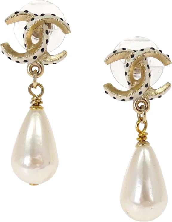 Chanel Chanel CC Dangle Metal with Faux Pearl