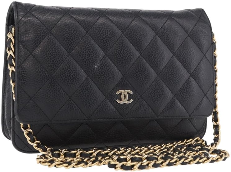 Chanel Chanel Chanel Matelassé Cuir Noir Black leather mini