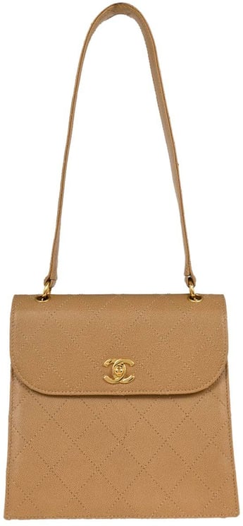 Chanel Chanel Vintage Top Handle Flap Bag Quilted Caviar Small