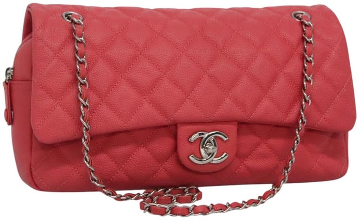 Chanel Chanel Easy Flap Bag Quilted Caviar Medium
