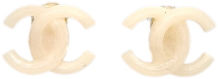 Chanel Chanel CC Clip-On Earrings Metal and Resin