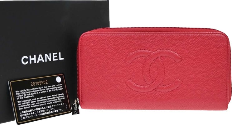 Chanel Chanel Portefeuille long CC logo calfskin leather MM