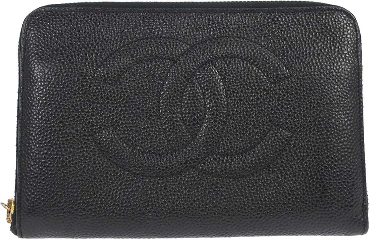 Chanel Chanel CC Trifold Wallet Caviar Long