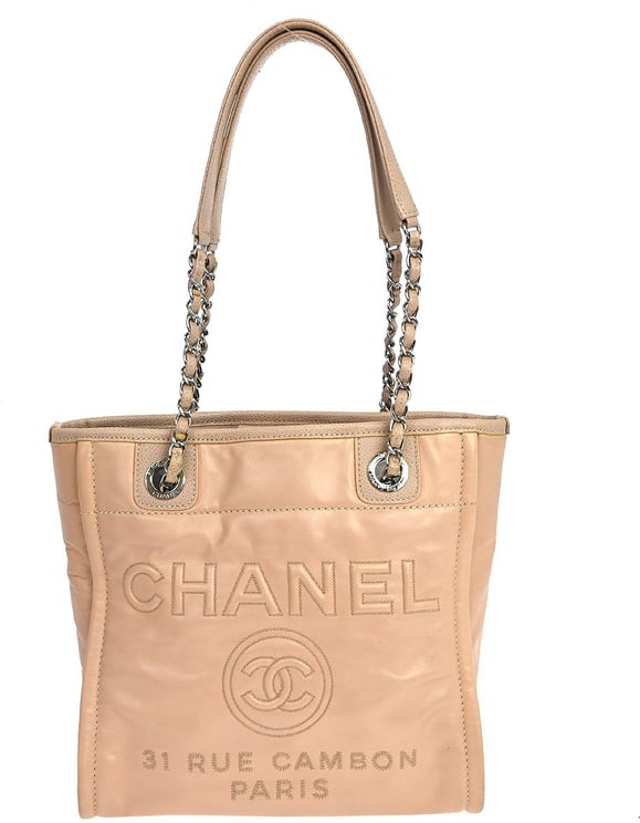 Chanel Chanel North South Deauville Tote Leather