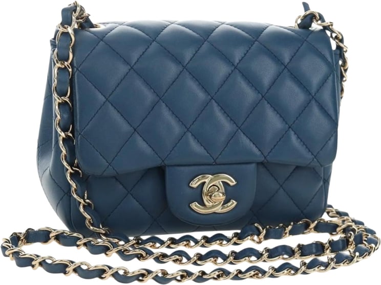 Chanel Chanel Square Classic Single Flap Bag Quilted Lambskin Mini