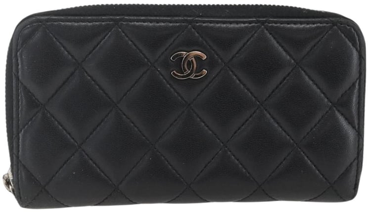 Chanel Chanel Zip Around Organizer Wallet Quilted Lambskin Large