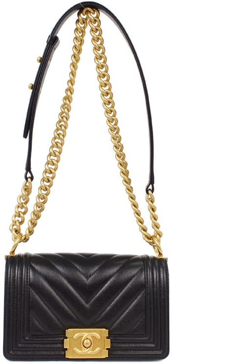 Chanel Chanel Boy Flap Bag Chevron Caviar Small