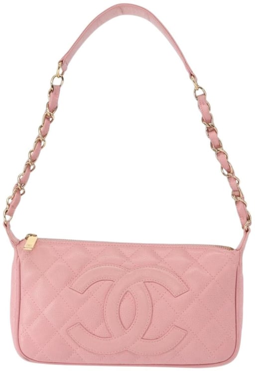 Chanel Chanel Timeless CC Chain Shoulder Bag Quilted Caviar Small