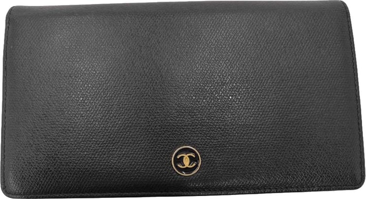 Chanel Chanel CC Logo Zipper Long Bifold Leather