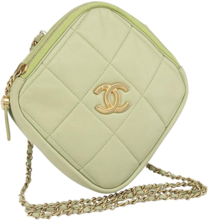 Chanel Chanel Diamond Chain Crossbody Bag Quilted Lambskin Small