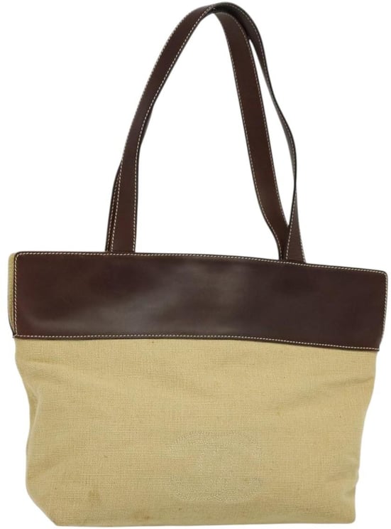 Chanel Chanel Vintage CC Tote Canvas with Leather Medium