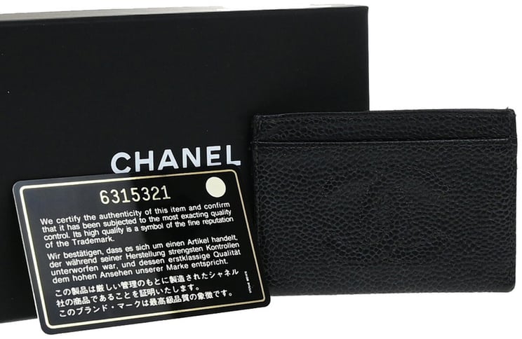 Chanel Chanel Logo CC Card case Grained Leather