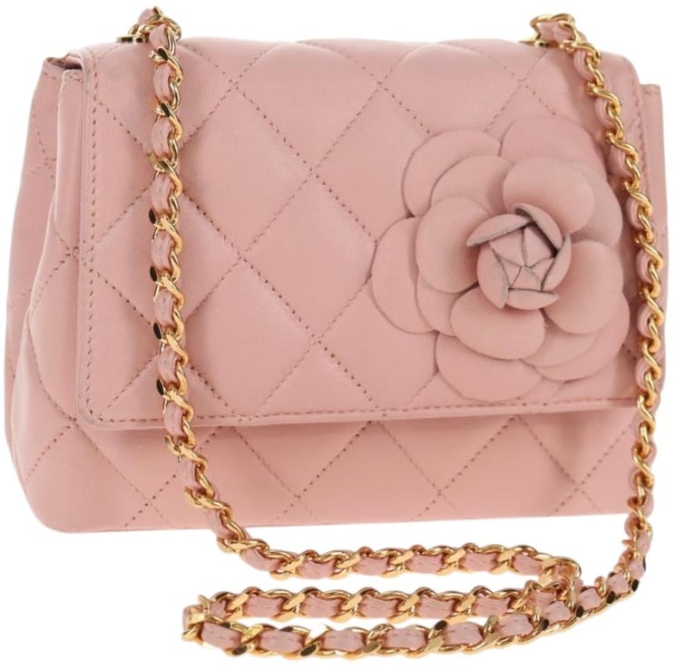 Chanel Chanel Vintage Camellia Flap Bag Quilted Lambskin Micro