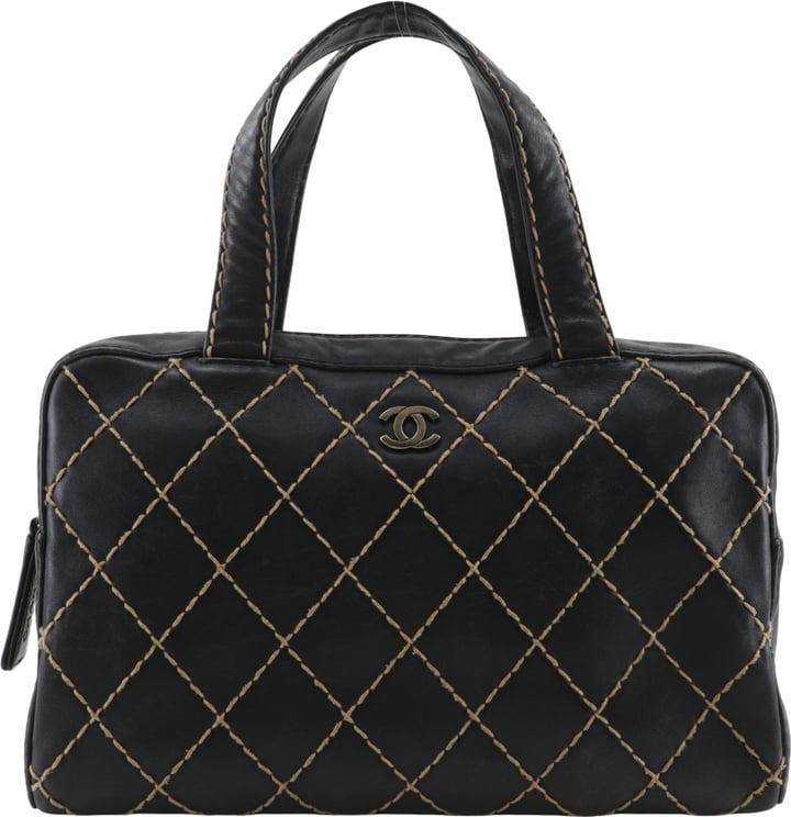 Chanel Chanel Surpique Boston Quilted Leather Large