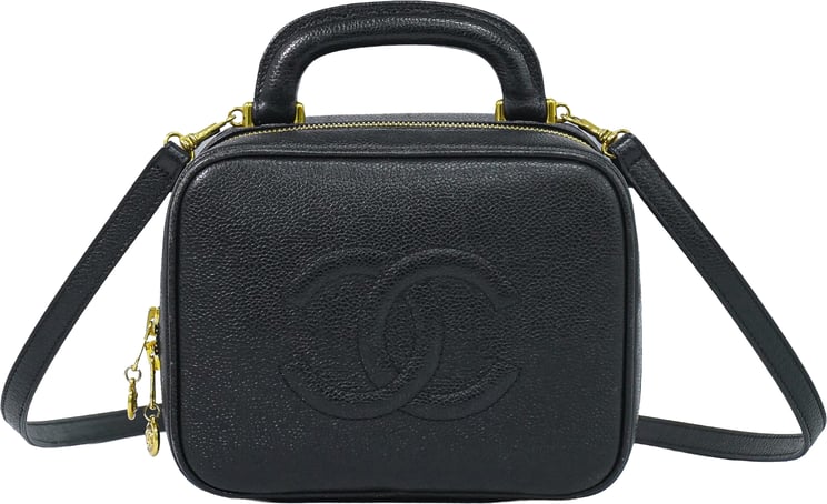 Chanel Chanel Vintage Timeless Zip Around Vanity Case Caviar Small