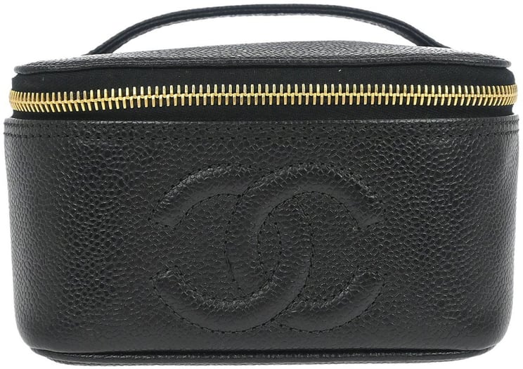 Chanel Chanel Vintage Timeless Cosmetic Case Caviar Small