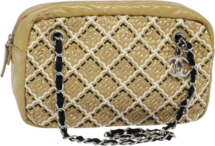 Chanel Chanel Camera Case Woven Stitch Patent Small