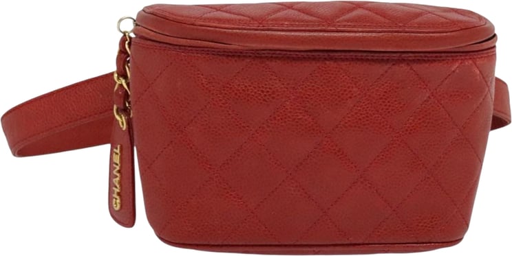 Chanel Chanel Vintage Zip Belt Quilted Caviar Small