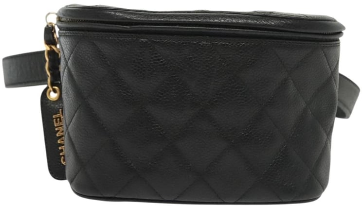 Chanel Chanel Vintage Zip Belt Bag Quilted Caviar Small